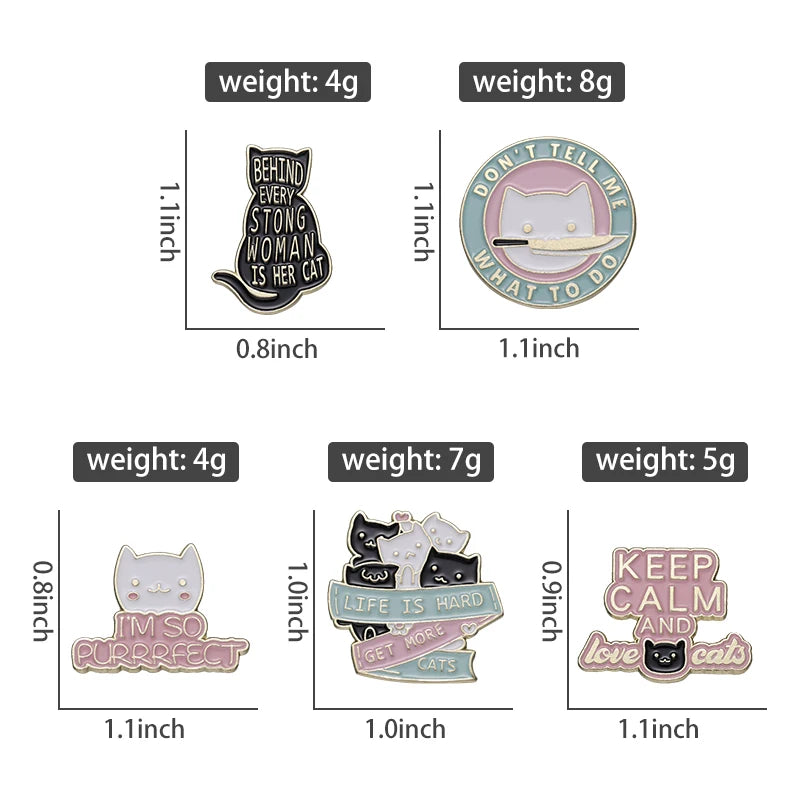 Fun & Cute Cat Lover Pins